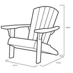 Keter Adirondack-tuoli Troy harmaa