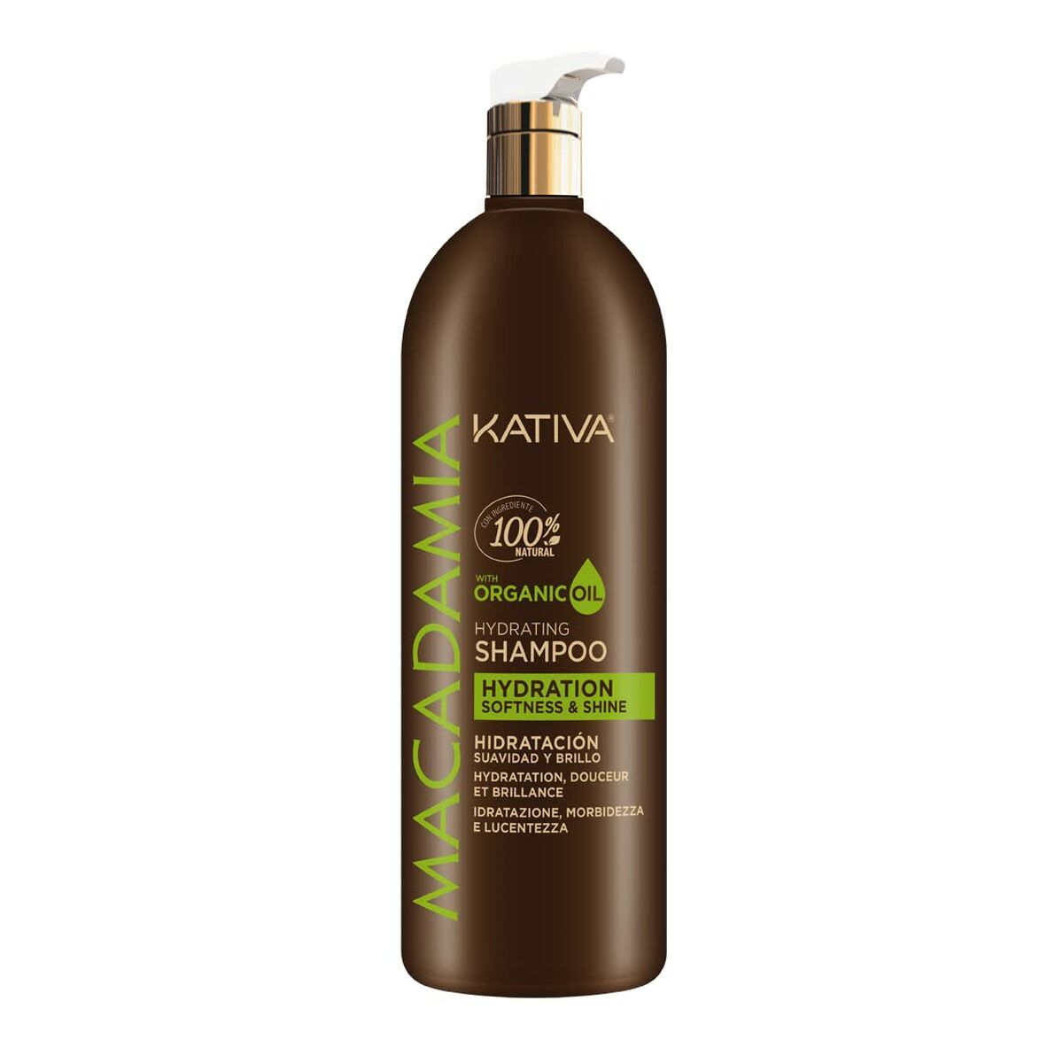 Kosteuttava shampoo Kativa Macadamia 1 L
