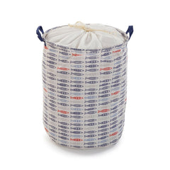 Korb für schmutzige Wäsche Versa Fische Polyester Textil (38 x 48 x 38 cm)