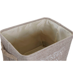 Basket DKD Home Decor Beige Grey Light brown 34 x 24 x 22 cm Polyester (3 Units) (12 Units)
