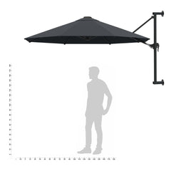 Seinäkiinnitteinen Aurinkovarjo 300 Cm