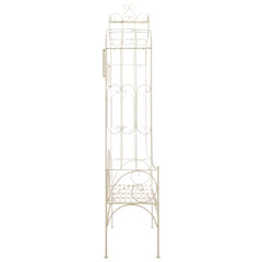 Puutarhapenkki 122 cm rauta antiikinvalkoinen