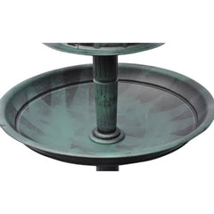 Birdbath/feeder with solar power light