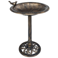 Garden birdbath bronze plastic