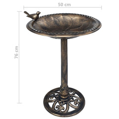 Garden birdbath bronze plastic