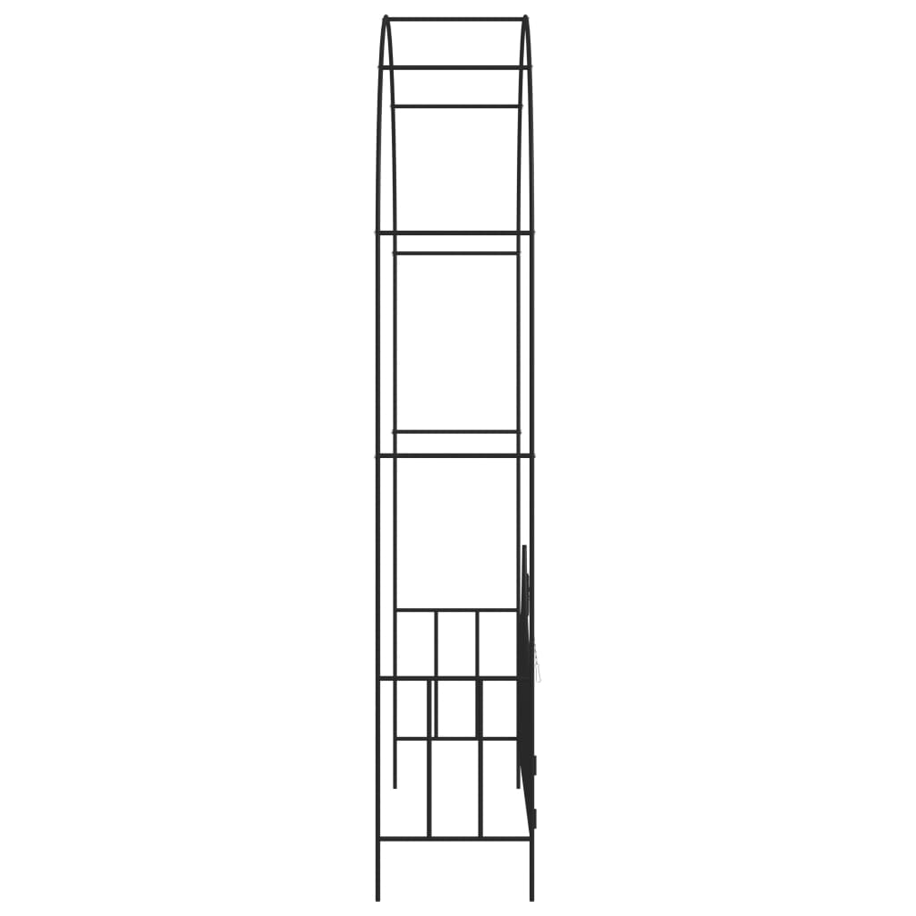 Puutarhakaari Portilla Musta 138X40X238 Cm Rauta