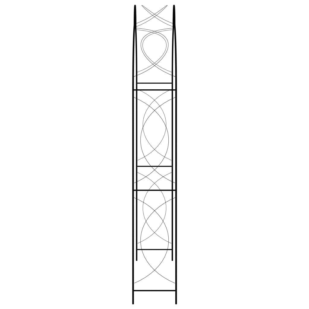 Puutarhakaari Musta 150X34X240 Cm Rauta