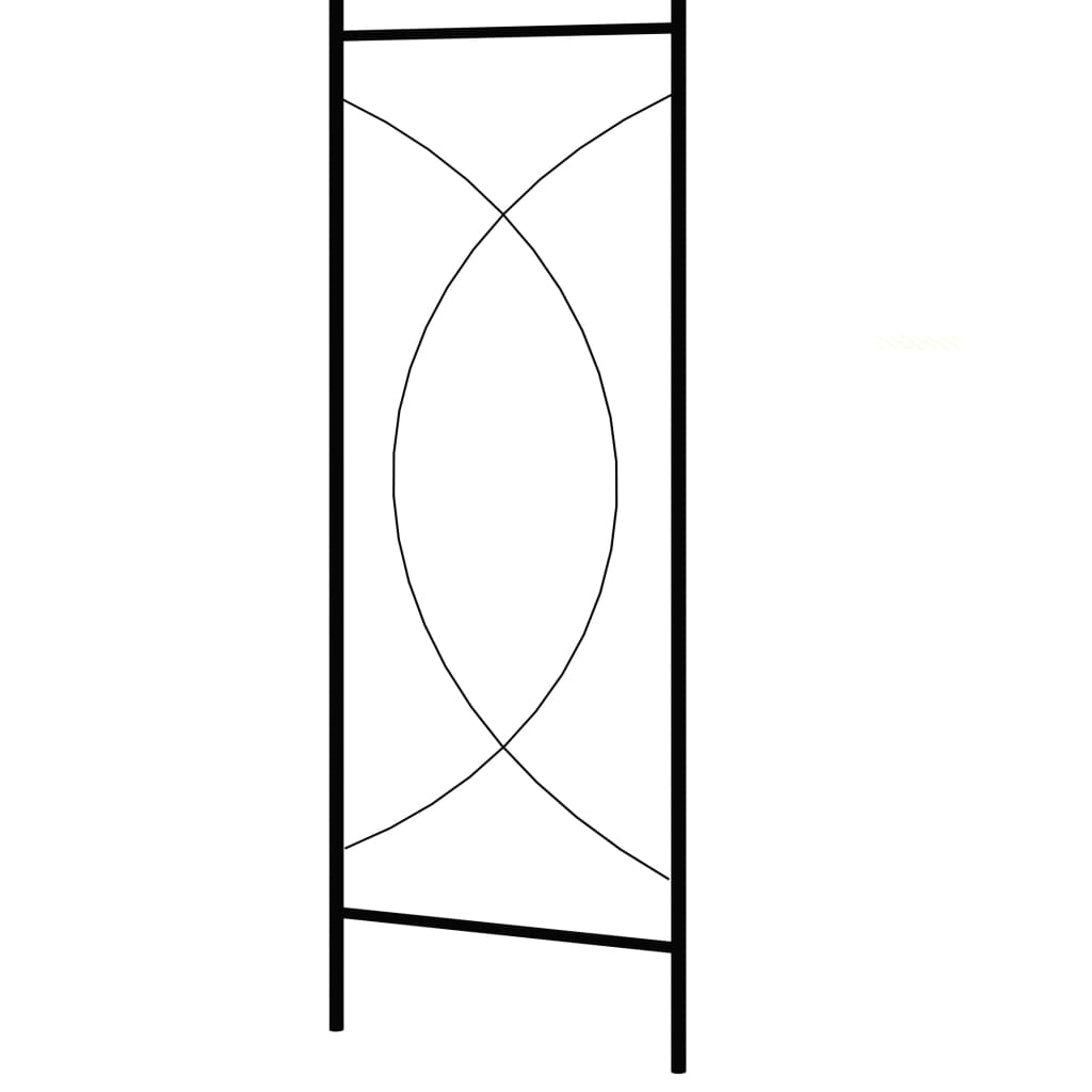 Puutarhakaari Musta 150X34X240 Cm Rauta