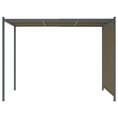 Pergola retractable roof 3x3 m brownish gray 180 g/m²