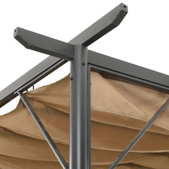 Pergola retractable roof Taupe 3x3 m steel 180 g/m²