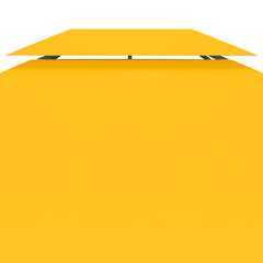 2-kerroksinen huvimajan katto 310 g/m² 4x3 m keltainen