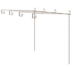 Puutarhan pergola antiikkiruskea 4x3x2,5 m rauta