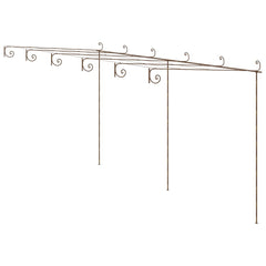 Puutarhan pergola antiikkiruskea 6x3x2,5 m rauta