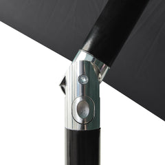 3-tasoinen aurinkovarjo alumiinitanko antrasiitti 2 m