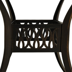 Garden table bronze 90x90x74 cm cast aluminium