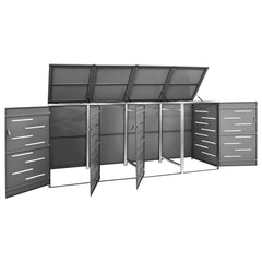 Neljän Roska-Astian Vaja 276,5X77,5X112,5 Cm Ruostumaton Teräs