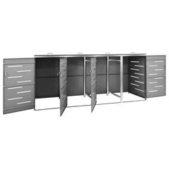 Neljän Roska-Astian Vaja 276,5X77,5X112,5 Cm Ruostumaton Teräs