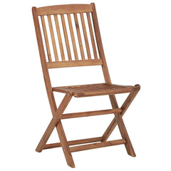 Folding outdoor chairs 8 pieces solid acacia wood