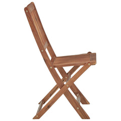 Folding outdoor chairs 8 pieces solid acacia wood