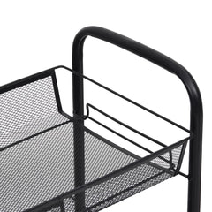 4-story kitchen trolley black 46x26x85 cm iron