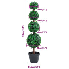 Tekokasvi puksipuu ruukulla pallonmuotoinen vihreä 90 cm