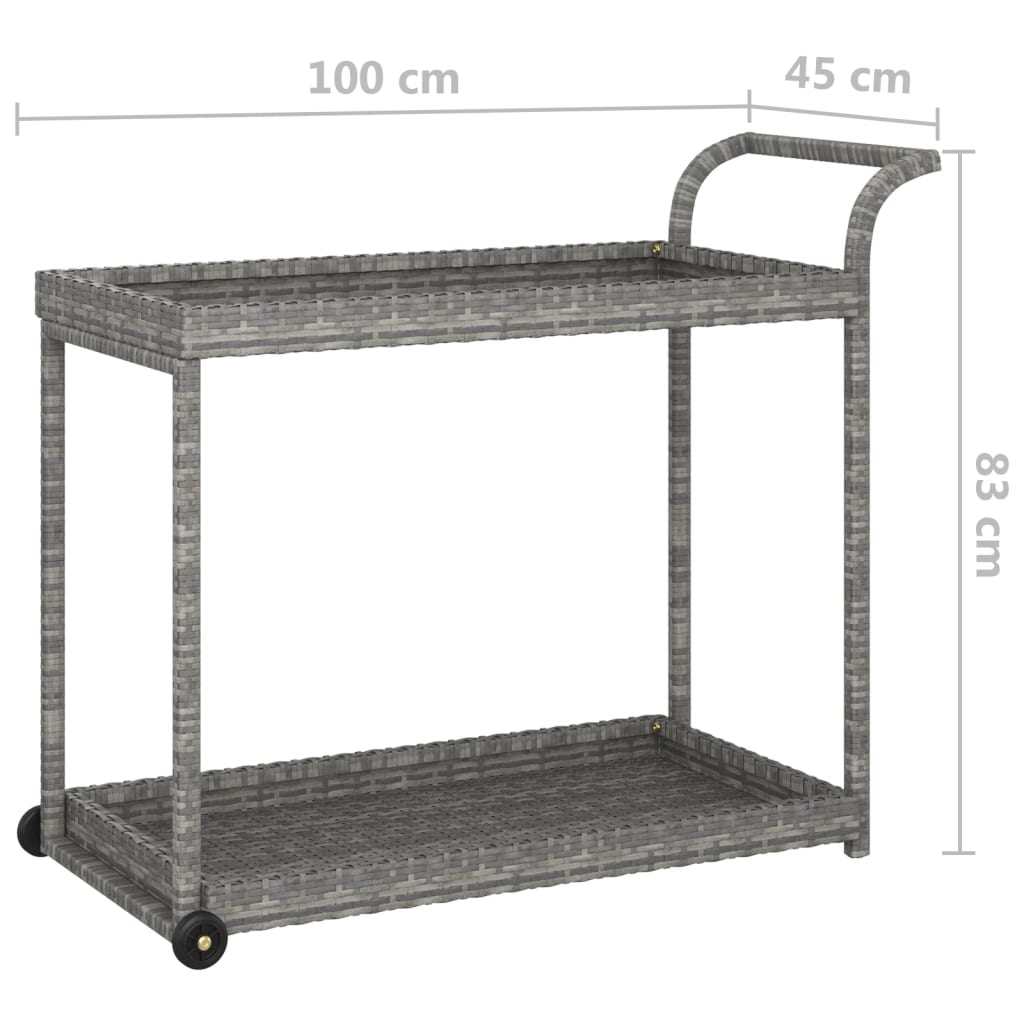 Baarivaunu 100X45X83 Cm Polyrottinki