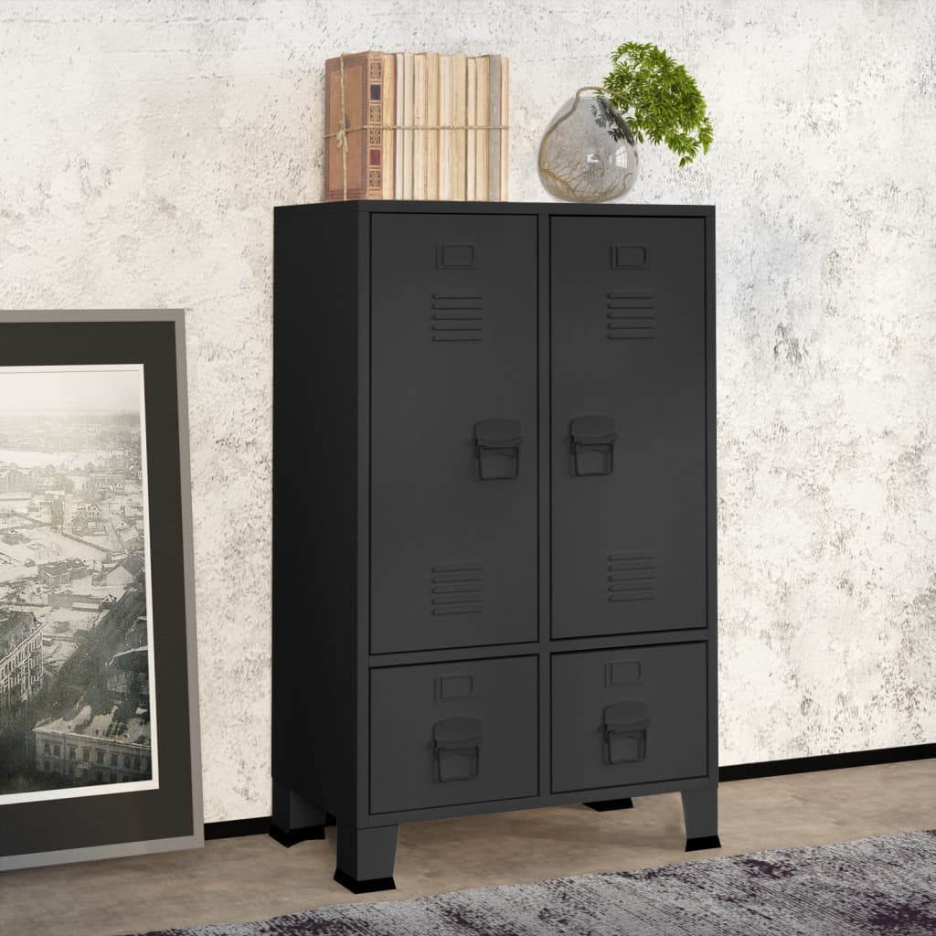 Metallinen Vaatekaappi Teollinen Tyyli 67X35X107 Cm