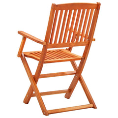 Folding garden chairs 8 pcs full eucalyptus wood