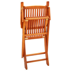 Folding garden chairs 8 pcs full eucalyptus wood