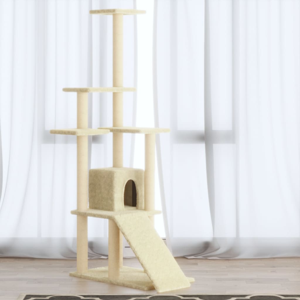 Kissan Kiipeilypuu Sisal- Raapimispylväillä 155Cm