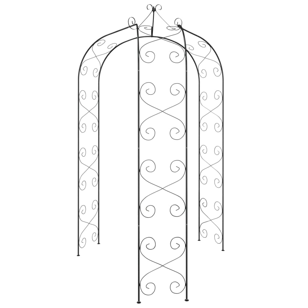 Puutarhakaari Musta Ø180X255 Cm Teräs