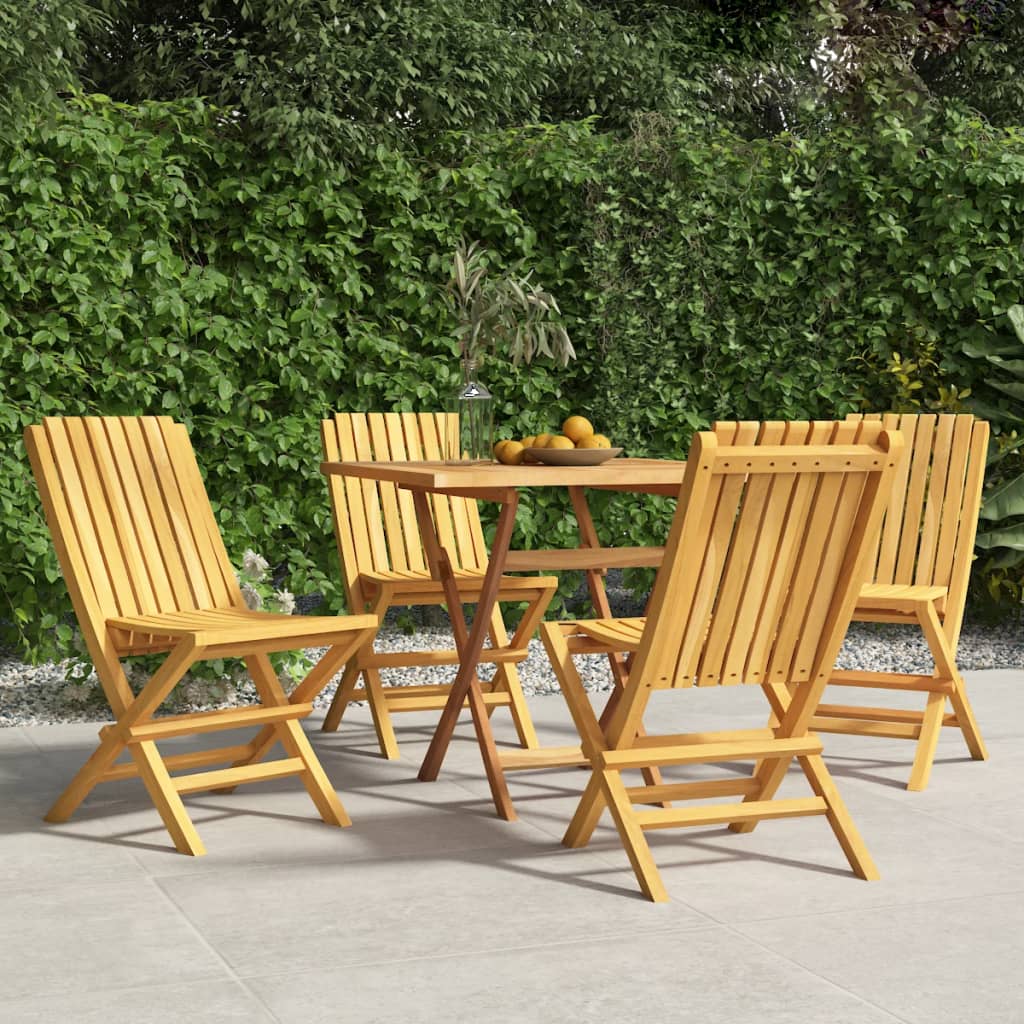 Folding garden chairs 4 pcs 47x47x89 cm solid teak