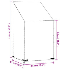 Puutarhatuolisuojat 8 purjerengasta 65x65x80/120 cm polyeteeni