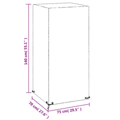 Puutarhatuolisuojat 8 purjerengasta 75x70x140 cm polyeteeni