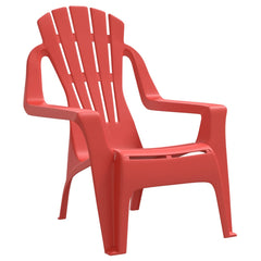 Garden chairs 2 pcs for children red 37x34x44 cm PP wood style