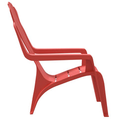 Garden chairs 2 pcs for children red 37x34x44 cm PP wood style