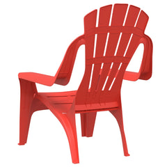 Garden chairs 2 pcs for children red 37x34x44 cm PP wood style