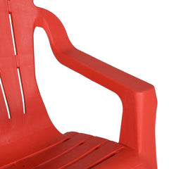 Garden chairs 2 pcs for children red 37x34x44 cm PP wood style