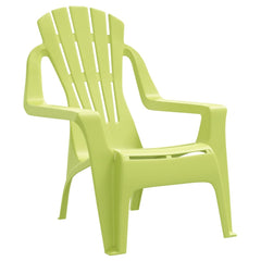 Garden chairs 2 pcs for children green 37x34x44 cm PP wood style