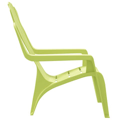 Garden chairs 2 pcs for children green 37x34x44 cm PP wood style