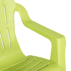 Garden chairs 2 pcs for children green 37x34x44 cm PP wood style