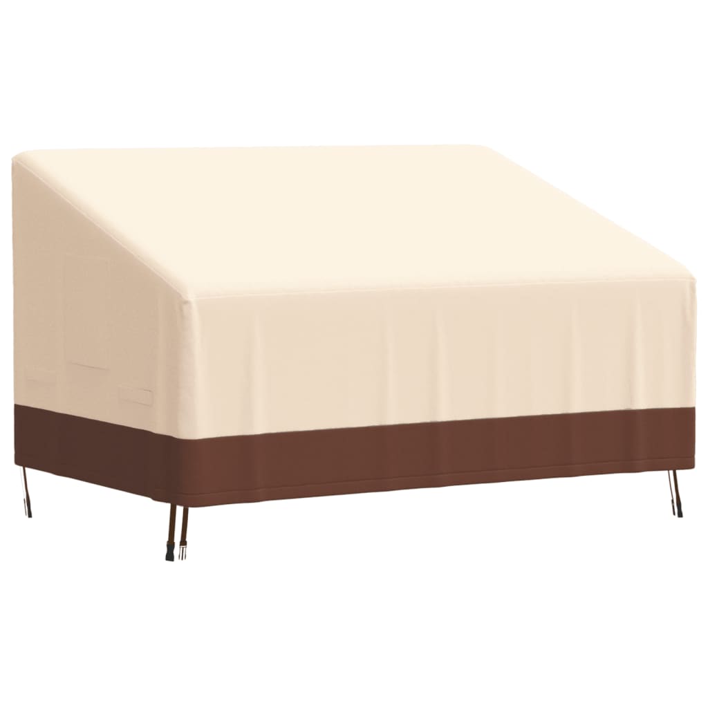 2-seater Bench cover beige 137x97x48/74 cm 600D Oxford