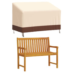 2-seater Bench cover beige 132x71x56/81 cm 600D Oxford