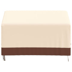 2-seater Bench cover beige 132x71x56/81 cm 600D Oxford