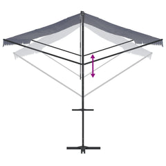 Vapaasti Seisova Markiisi Sin./Valk. 500X300 Cm Kangas Ja Teräs