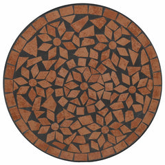 Mosaiikkibistropöytä terrakotta Ø50x70 cm keramiikka