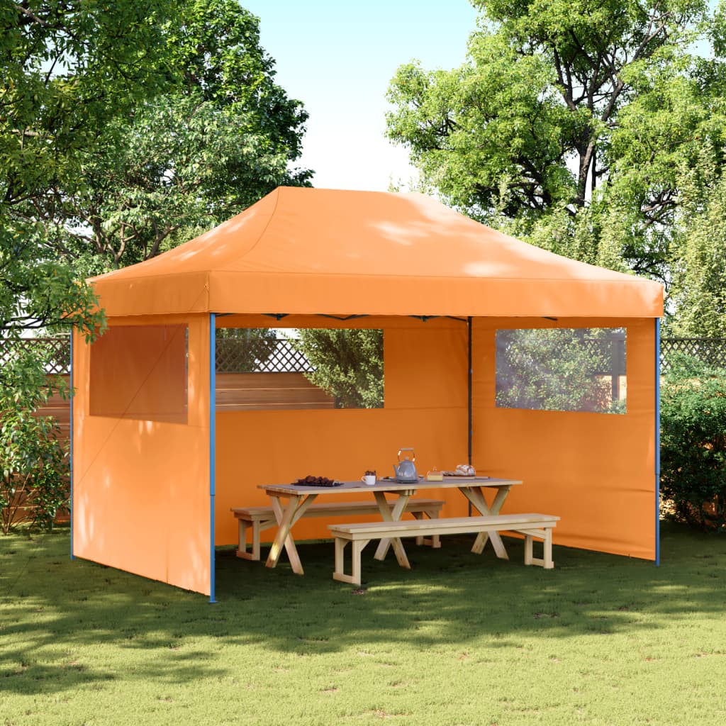 Taitettava Pop-Up Juhlateltta Oranssi 410X279X315 Cm