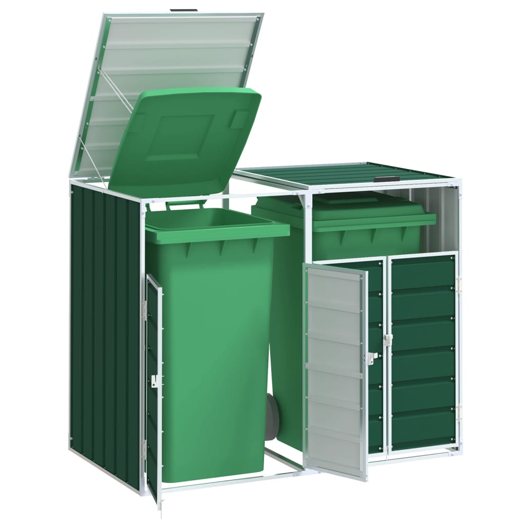 Wheelie Bin Säilytys Triple Bins 216X81X115Cm Teräs