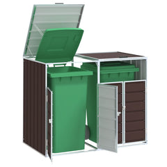 Wheelie Bin Säilytys Triple Bins 216X81X115Cm Teräs