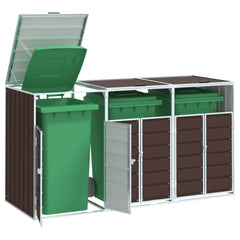Wheelie Bin Säilytys Triple Bins 216X81X115Cm Teräs